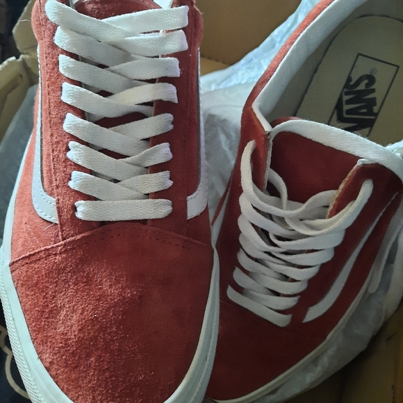 VANS Old Skool Suede Skate Sneakers burnt orange Men 9, Women 10.5 New In Box! - Picture 3 of 12